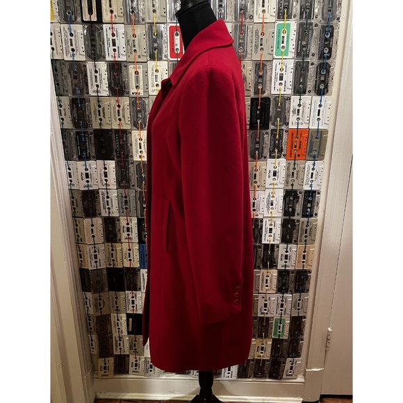 VTG Red Dress Coat - Picture 2 of 7